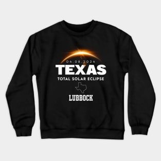 Total Solar Eclipse 2024 Lubbock Texas Crewneck Sweatshirt